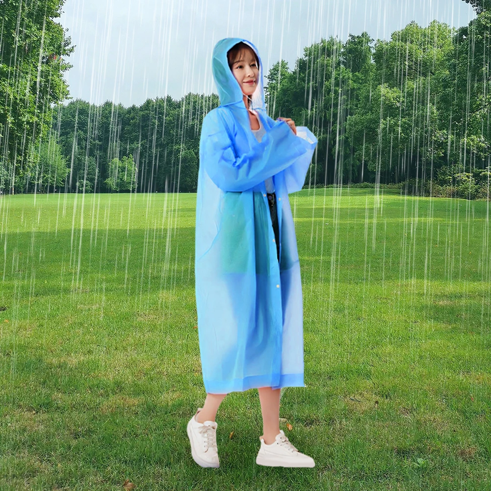 

10Pcs Rain Ponchos with Drawstring Hood Emergency Raincoat Waterproof Outdoor Rain Wear Portable Rain Coat for Adults