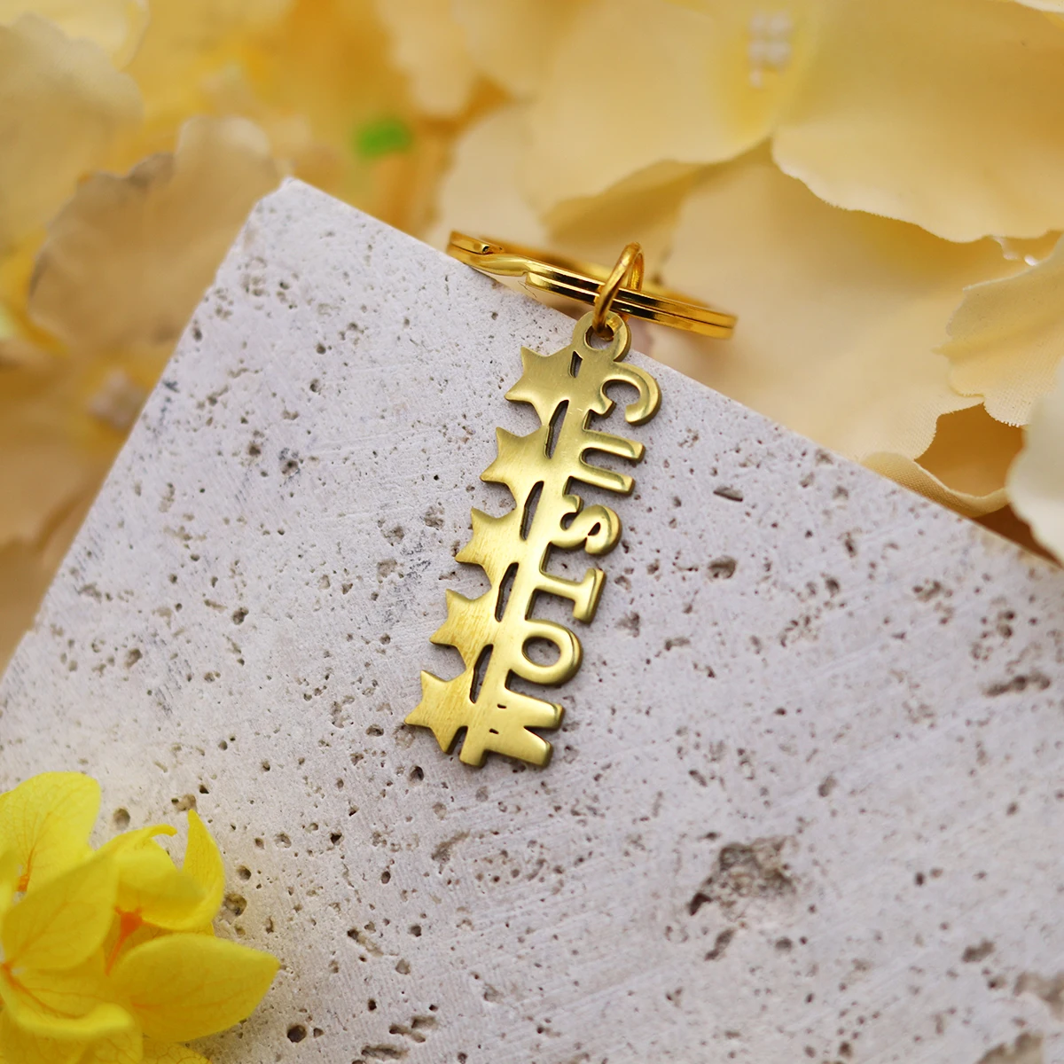 Llavero personalizado para mujer, colgante de letra con nombre personalizado, llavero de mujer de acero inoxidable, regalos personalizados, Llavero personalizado