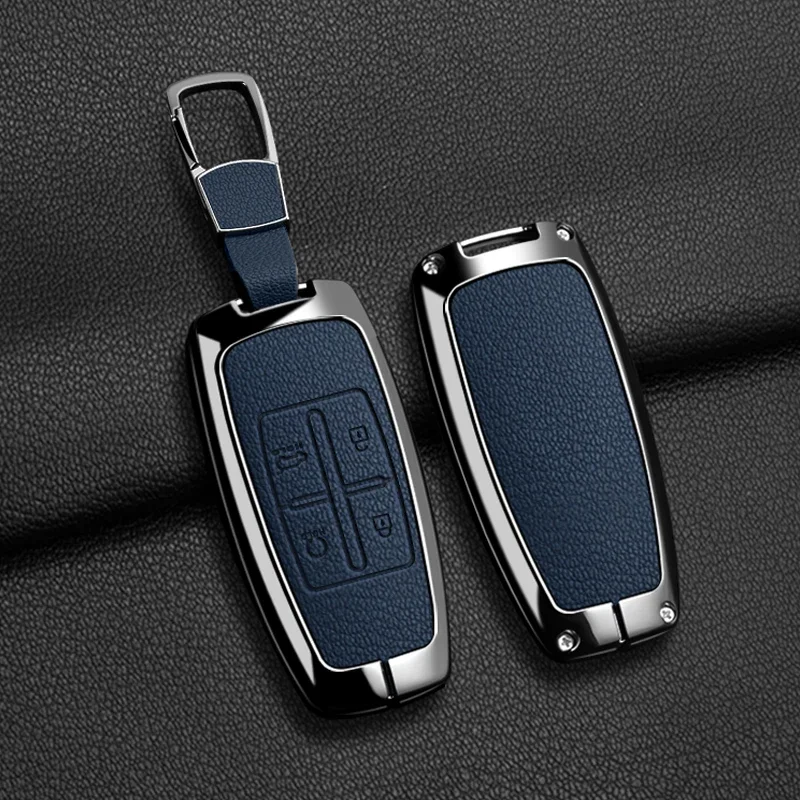Zinklegierung Leder Autoschlüssel-Hülle für Hyundai Genesis GV80 GV90 2022 GV70 G80 2019 2020 2021 Schlüsselanhänger Zubehör – Detail 12