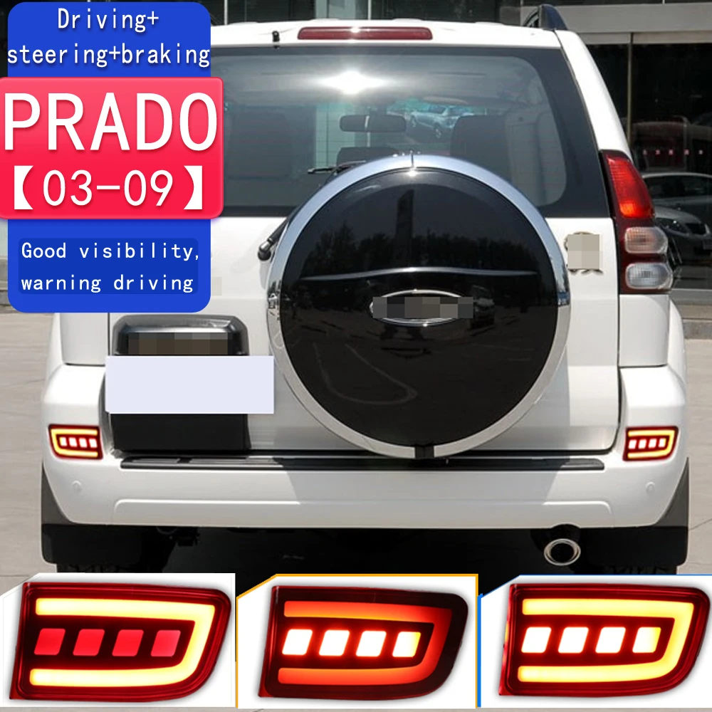 

Car LED Indicators For Toyota Prado 120 2003 2004 - 2008 2009 FJ120 Auto Rear Bumper Light Turn Signal Reflector Brake Fog Lamp