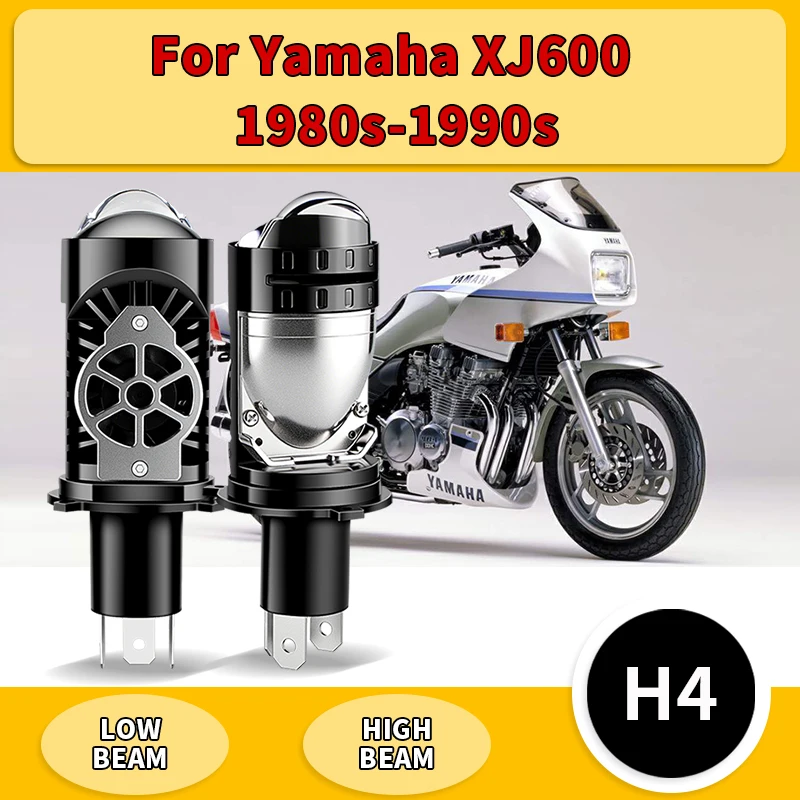 

1PC/2PC 10000LM H4 Projector Lens LED Motorcycle Headlight HB2 9003 Hi/Lo Beam Bulb For Yamaha XJ600 1980s-1990s Plug&Play 6000K