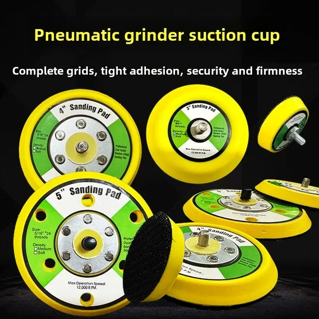 5pcs 5-Inch Air Grinding Base Plate with Assorted Sanding Discs and Polishing Pads - Perfect for DIY Projects