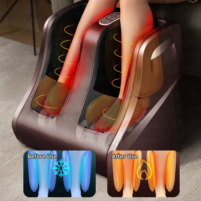 New Electric Calf Foot Massager Shiatsu Air Compression Hot Rolled Leg Beauty Massage Suitable for European Size 47