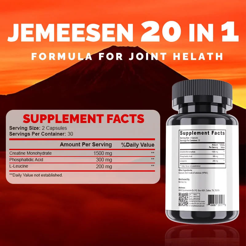 JEMEESEN - Maxxtor Supplement with Creatine, L-Leucine, Phosphatidic Acid, Gain Lean Body Mass, Optimize Protein Synthesis