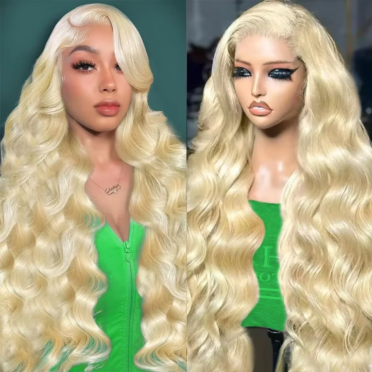 

Накладные парики из натуральных волос 613 Honey Blonde Body Wave, 220% плотность, с HD кружевной основой 13x6, предварительно выщипанные, 46 дюймов