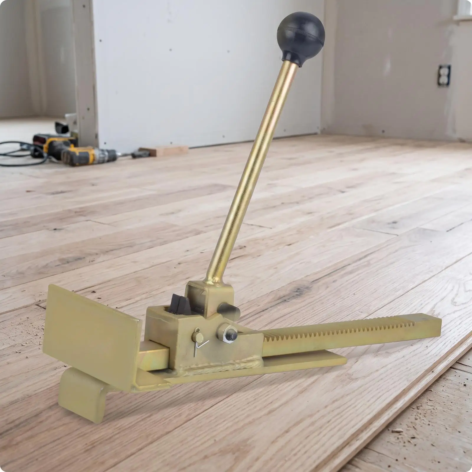 Carbon Steel Flooring Installation Clamp ATDD350 Wood Plank Jack Tool with Front Hook Base for Firm Hold and Precision Control