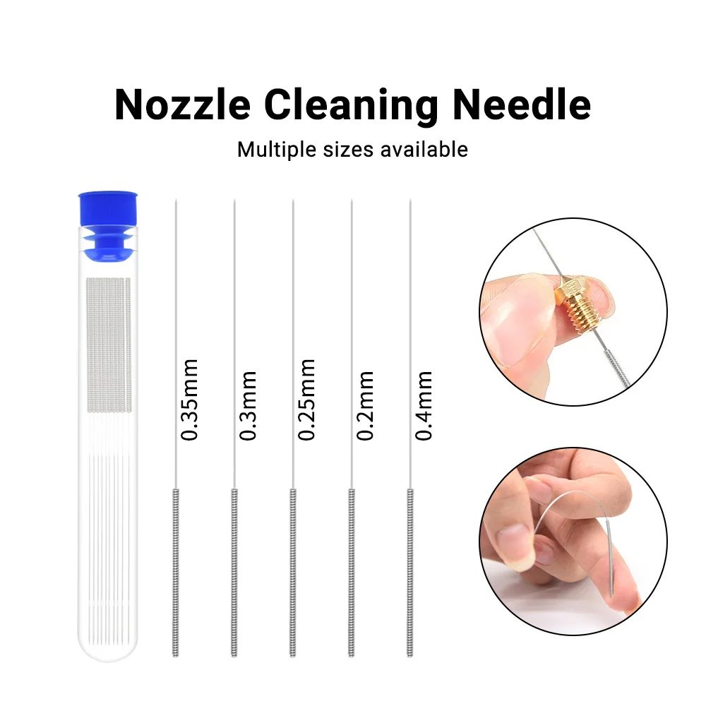 

10Pcs Ultra-Fine Steel Needle for Cleaning 3D Printer Nozzles Shower Heads Gas Stove Heads Multi-Purpose Household Cleaning Tool