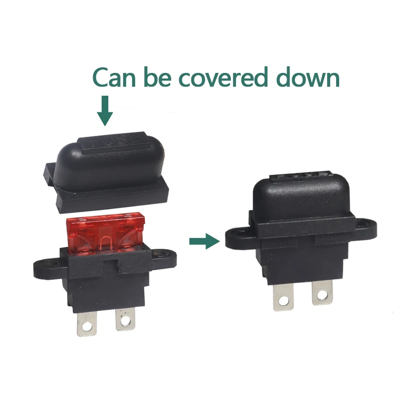 【5Set】Auto Standard Middle Fuse Holder + Car Boat Truck ATC ATO Blade Fuse 5A 7.5A 10A 15A 20A 25A 30A 35A 40A