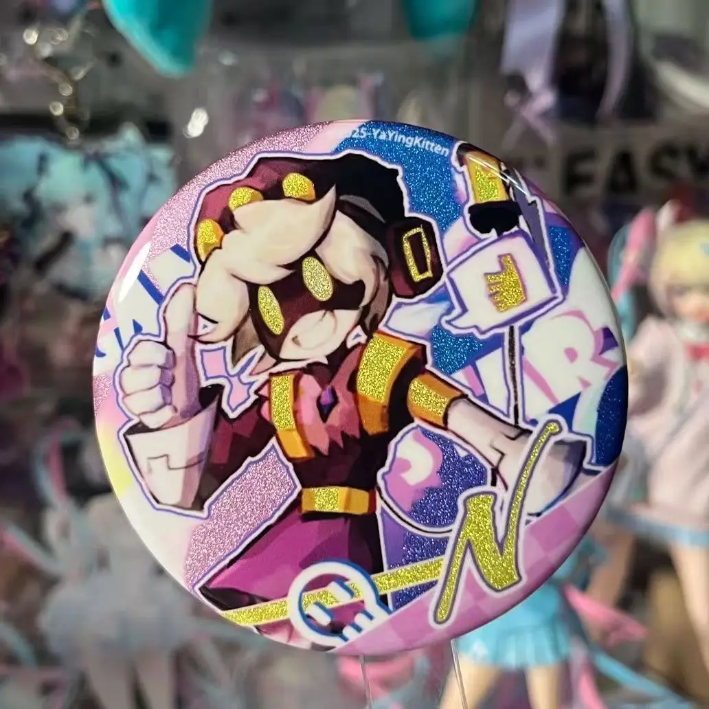 머더 드론즈 캐릭터 틴플레이트 배지 우지 엔 비 제이 싱 애니메이션 만화 원형 브로치 백팩 의류 핀