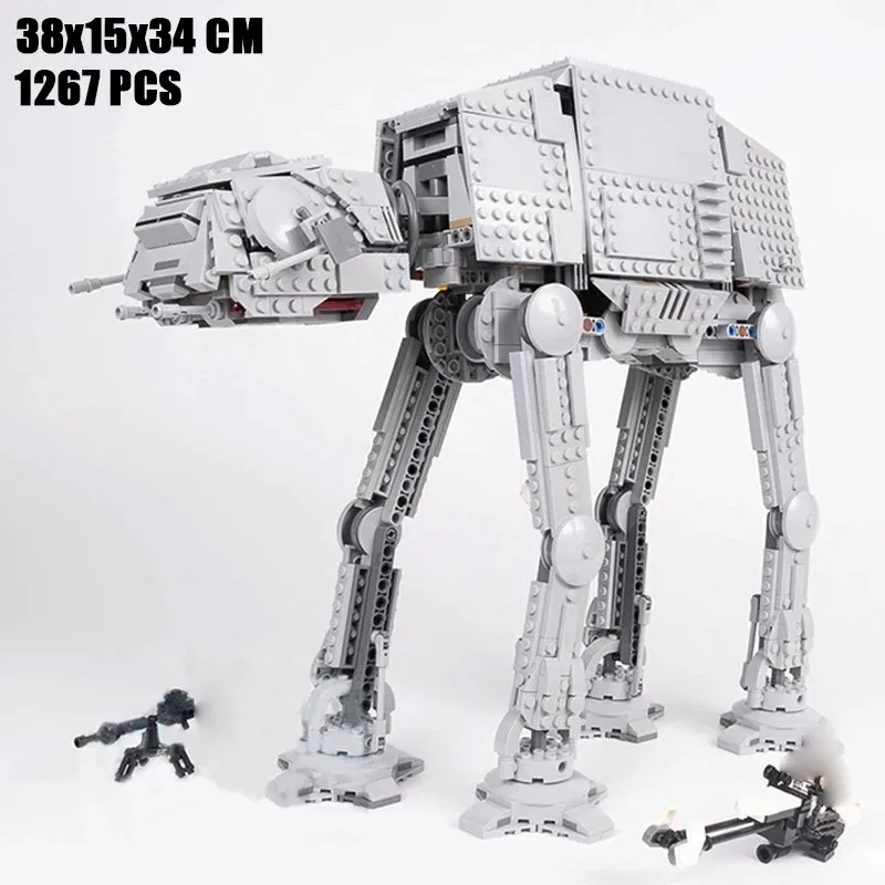 MOC فيلم الفضاء AT-AT اللبنات الطوب لتقوم بها بنفسك نموذج تعديل من 75288 مع أرقام لعب للأطفال هدايا عيد الميلاد #2