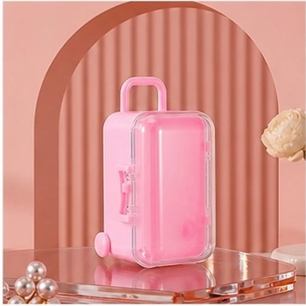 12Pcs Mini Trolley Candy Boxes Clear Plastic Wedding Favor Boxes Portable Spacious Treat Holders Elegant Party Decoration