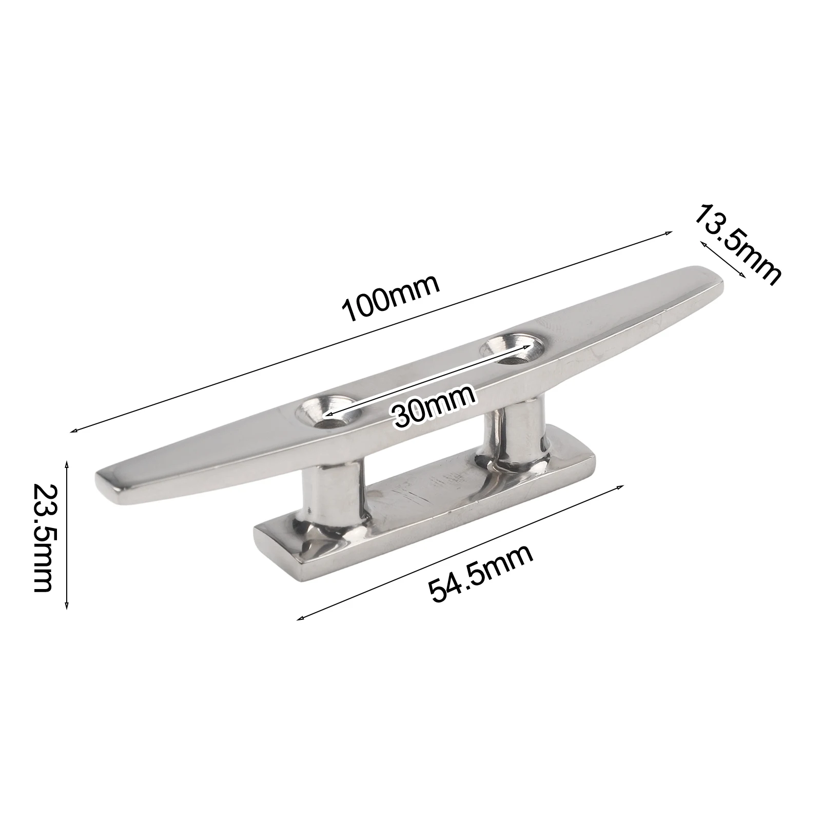 316 Stainless Steel Boat Cleat 4 Inch Marine Deck Rope Tie Down For Secure Mooring On Boats Docks Silver Hardware