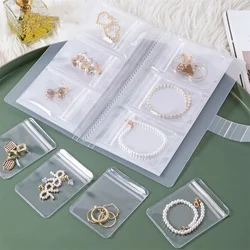 Transparent Jewelry Storage Bag Dustproof Albums Necklace Earring Ring Book Holder Portable Travel Jewelry Organizer Booklet