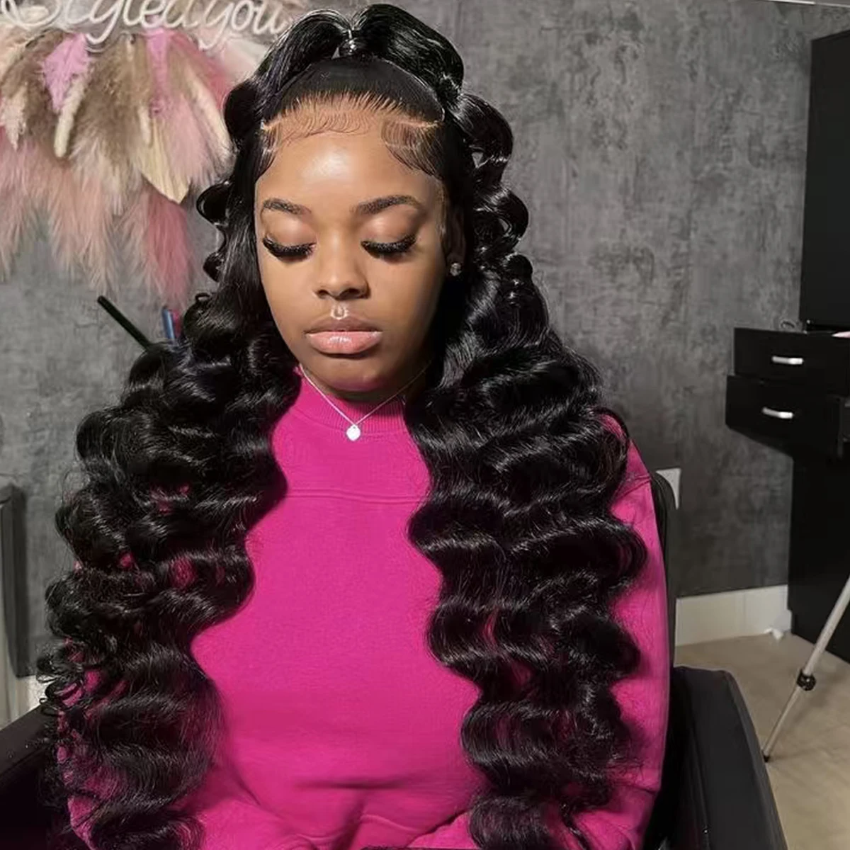 40 Polegada peruca de cabelo humano em linha reta 13x6 hd transparente laço frontal peruca de cabelo humano onda profunda 13x4 hd peruca frontal do laço natural preto