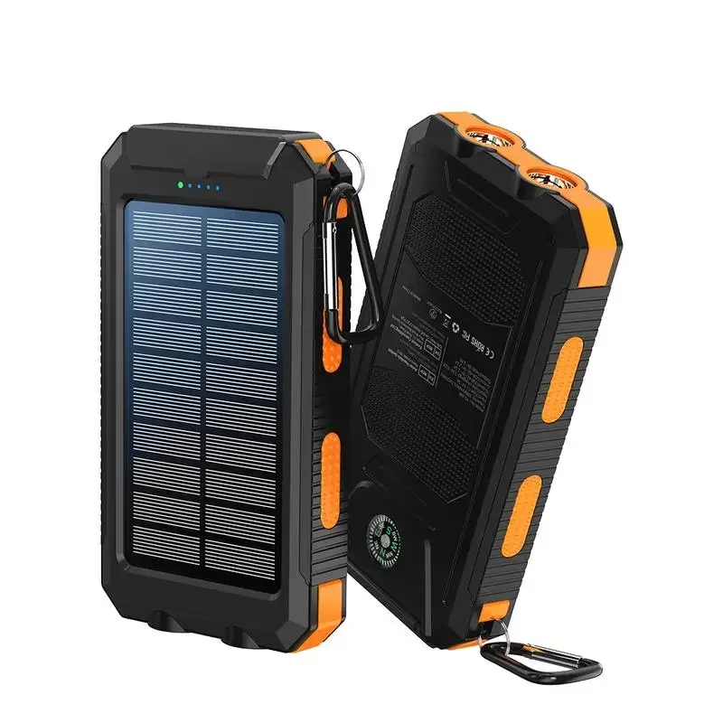 

10000 мАч Solar Power Bank 4-в-1 — быстрая зарядка + светодиодный светильник, снаряжение для кемпинга на открытом воздухе