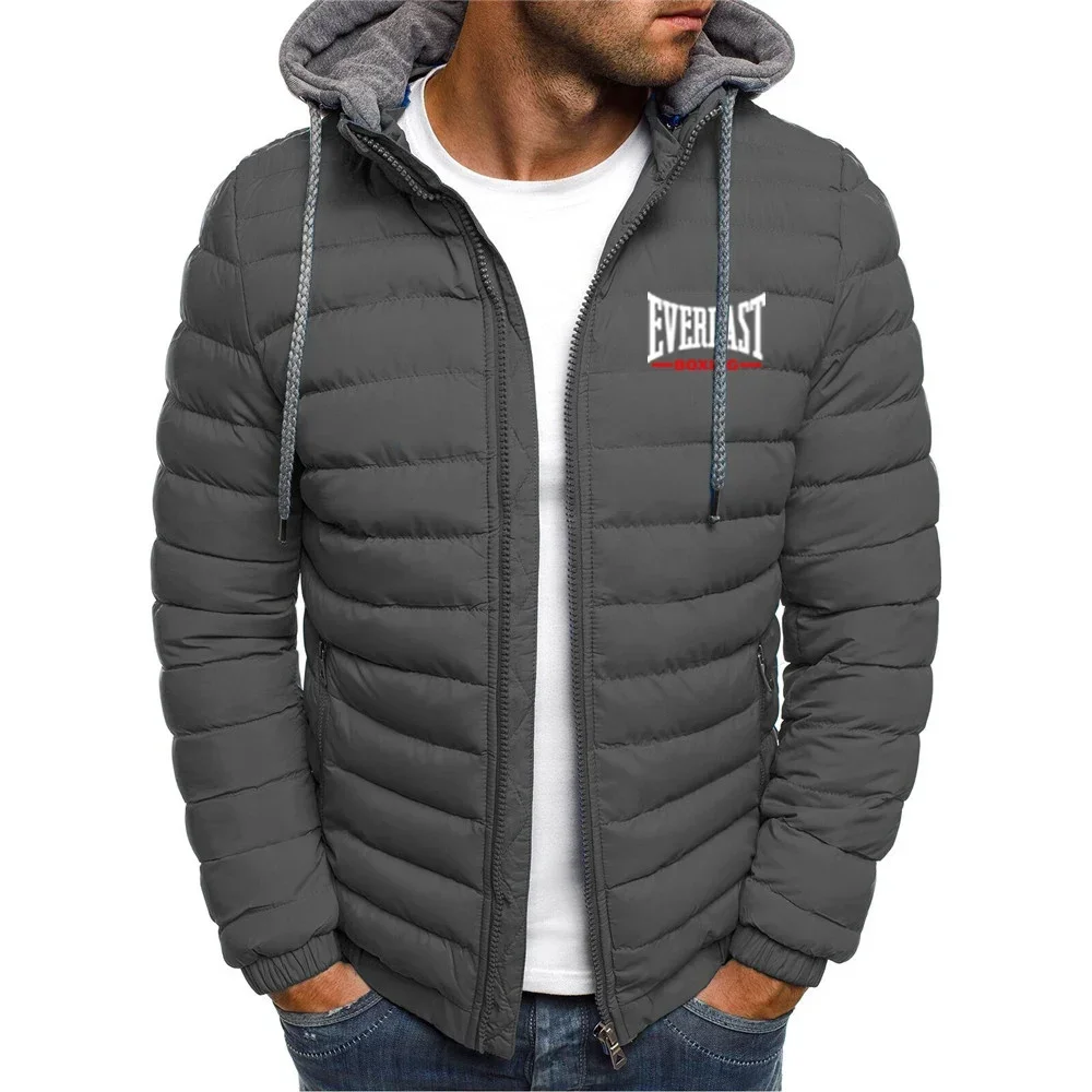 2026 Men's Autumn Winter Cotton Thermal Hoodie Warmth Resistant Mountaineering Jacket Multi Functional Casual Outdoor Sport Coat