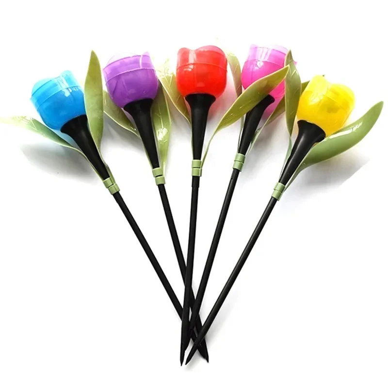 【Flash Sale】10 STKS Outdoor Led Solar Light Tulp Bloem Lamp Waterdicht Tuin Staak Gazon Verlichting Decor Voor Yard Outdoor Party December