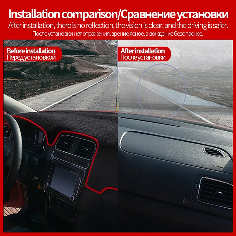 For Kia Optima K5 2016 2017 2018 2019 Car Dashboard Cover Avoid Light Pad Instrument Panel Mat Carpets Sunscreen Pad