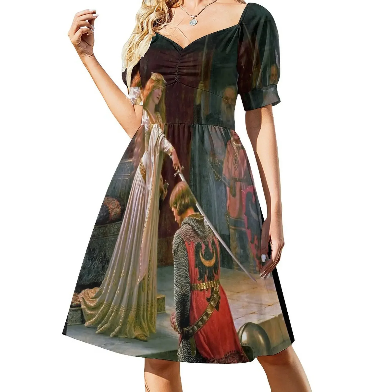 

The Accolade - Edmund Blair Leighton Sleeveless Dress cute dress elegant guest wedding dress