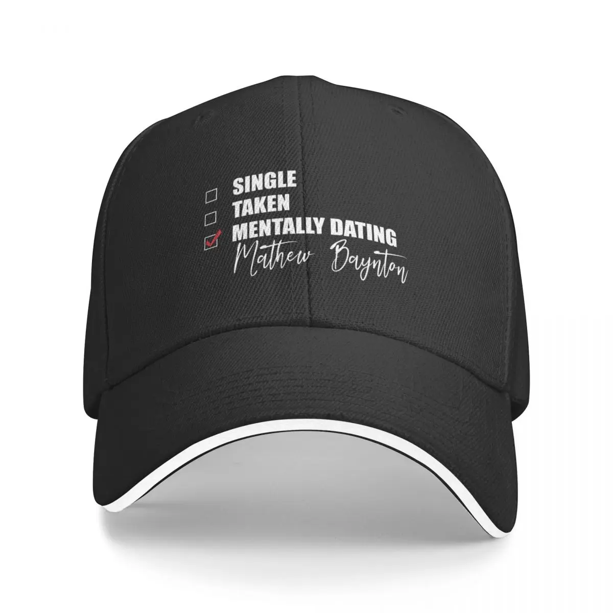 

Mentally Dating Mathew Baynton Baseball Cap hiking hat Luxury Cap Golf Men Women's