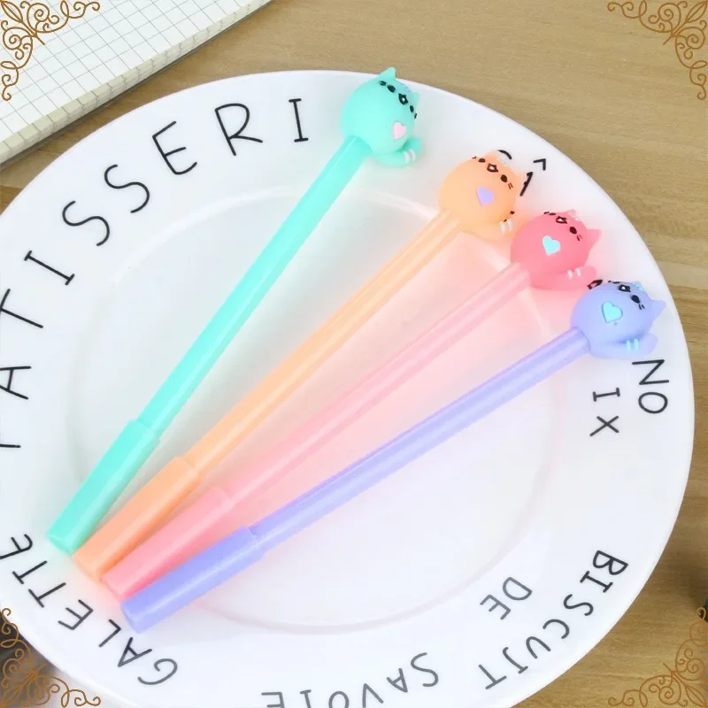 Wholesale Creative Stationery Cartoon Cat Neutral Pen Love Candy Office and Learning Supplies Back To School