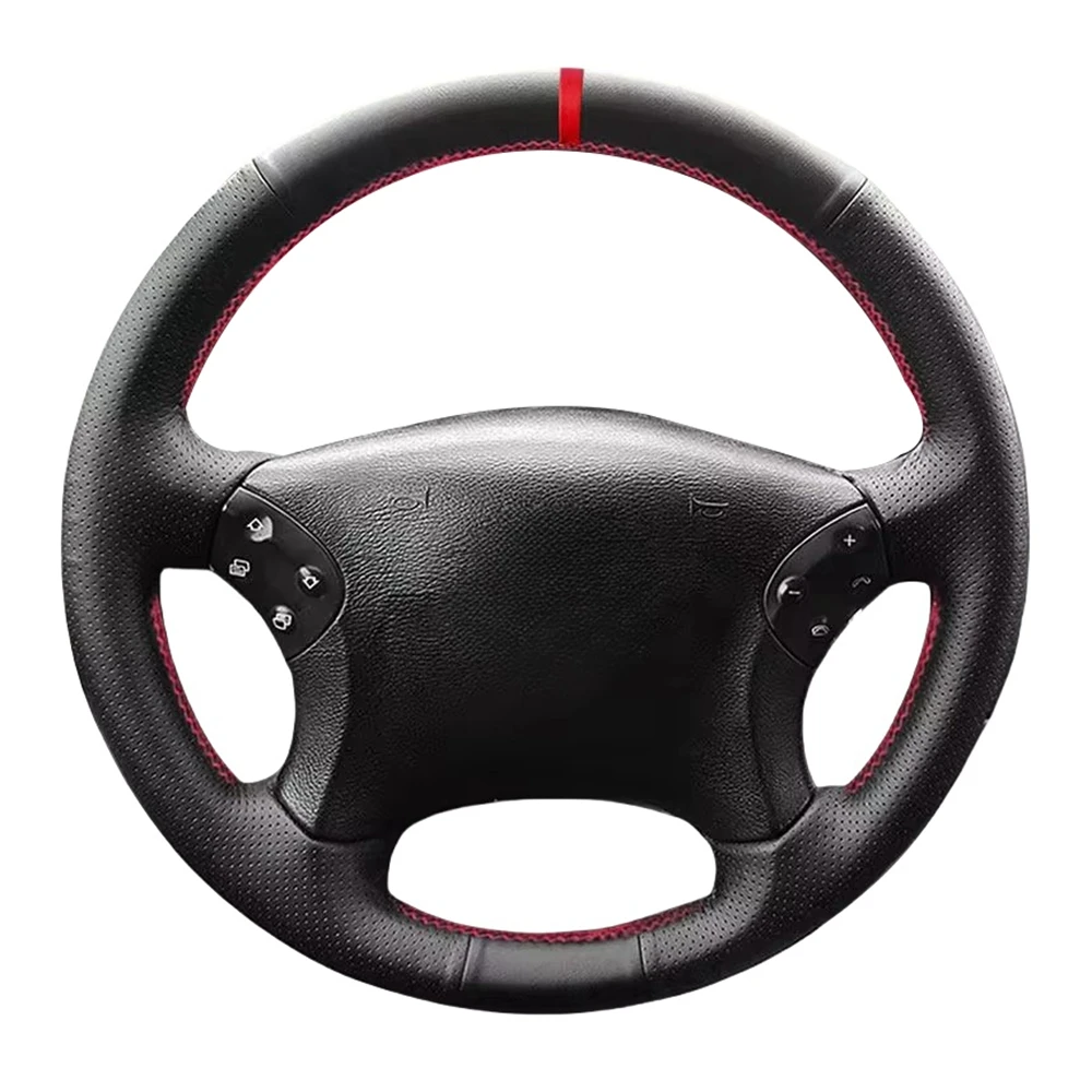 Microfiber Leather Car Steering Wheel Cover For Mercedes Benz C Class W203 2001 2002 2003 2004 2005 2006 2007 Steering Wheel Cas