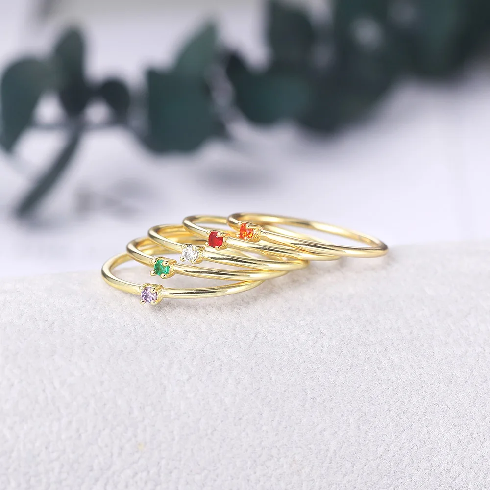 Korean Dainty Ring For Women Gold Color Jewellry Wedding Engagement Ring Wholesale Female Girl Love Gift Fashion Jewelry R246