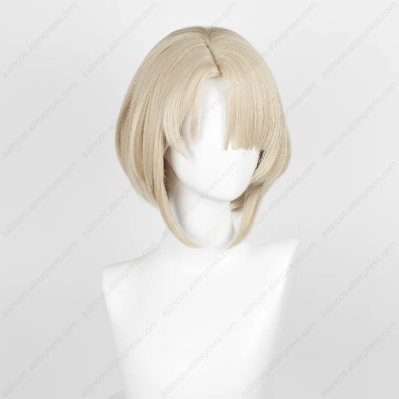 Freminet-Perruque de Cosplay, Cheveux Synthétiques, Cuir oral elu Simulé, Beige, localité, Degré de Chaleur, 30cm