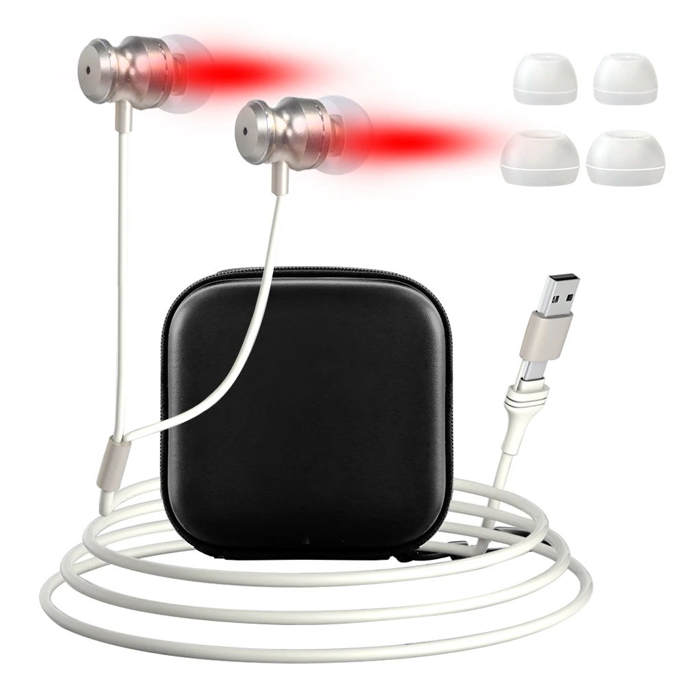 

650nm Red Light LLLT Irradiation Tinnitus Otitis Media Deafness Treatment Portable Ear Canal Laser Physiotherapy Line