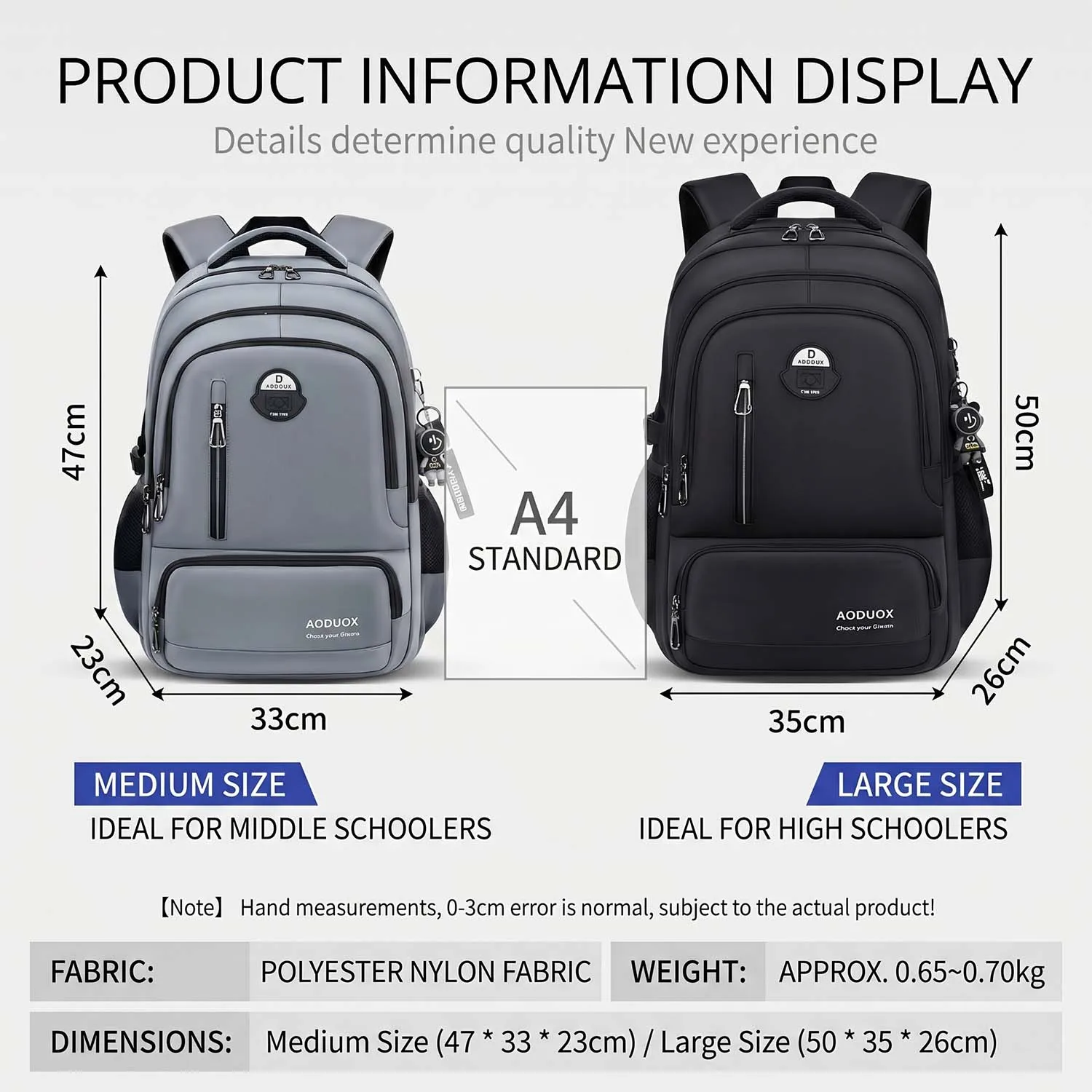 Ransel Kapasitas Ekstra Besar Pelindung Punggung untuk Anak Laki-Laki, Tas Sekolah untuk Siswa SMP, Tas Ransel Ergonomis untuk Remaja