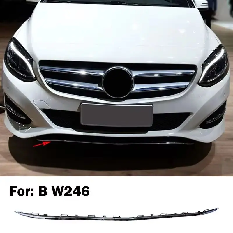 

A2468852321 A2468852221 For Mercedes Benz B Class W246 B200 B180 Front Bumper Lip Spoiler Diffuser Chromium Styling Chromed Trim
