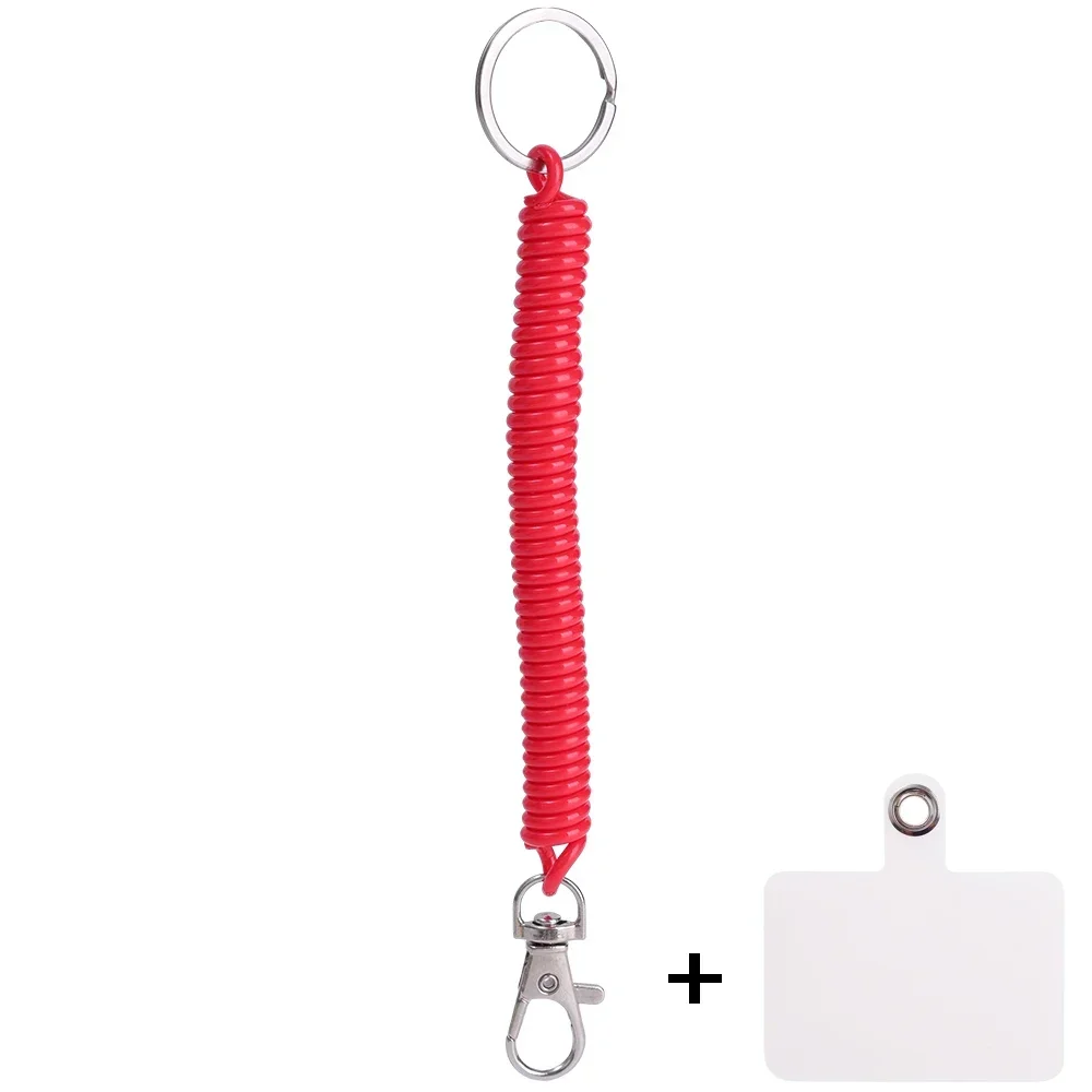 Retractable Coil Spring Keychain Phone Lanyard