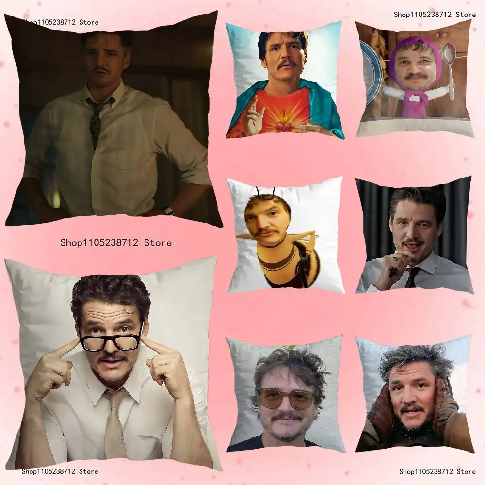 

Actor P-Pedro P-Pascals Pillow Case Plush Fabric Soft Pillowcase Double Sided Print Sofa Cushion Cover Throw