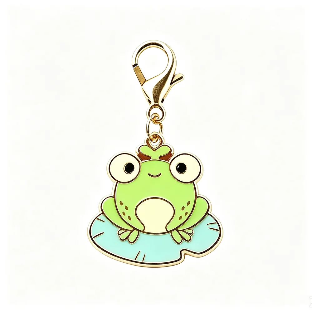 6/15 Stück Kawaii Frosch-Schlüsselanhänger aus Zinklegierung mit Karabinerverschluss, trendige Taschenanhänger, Damen-Accessoires, Großpackung, Geschenk für Feiertage und Geburtstage – Detail 7