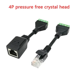 RJ45 To 4pin Terminal RJ45 Female Terminal Block Crystal Head Terminal Block Pressure-free Crystal Head Net Block End