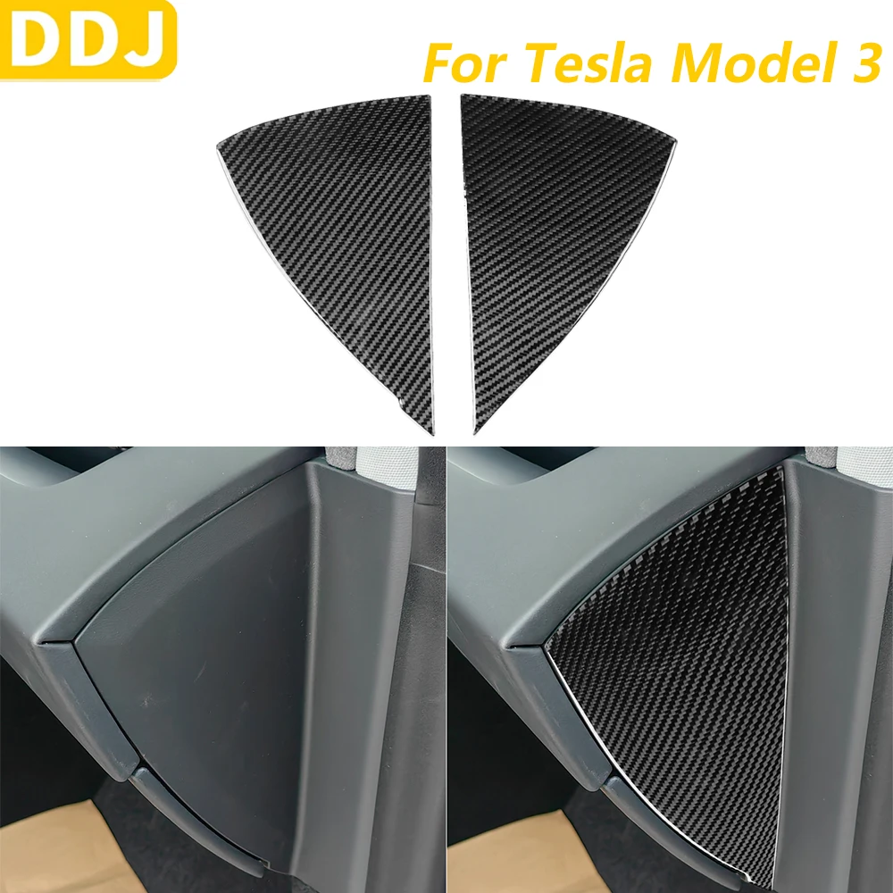 

Для Tesla Model 3 Highland 2023-2025 углеродное волокно, передний слот, приборная панель, боковая накладка для предотвращения столкновений, автомобильные аксессуары, наклейка
