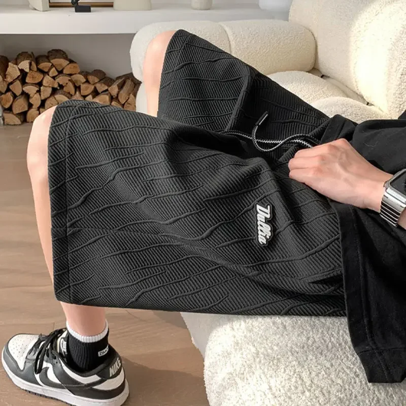 

2026 Summer American High Street Oversize Basketball Shorts for Men's Hip Hop High Street Beach Wide Leg Casual Shorts Men