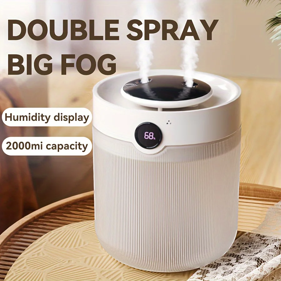 1pc, 이중 스프레이 가습기 대용량, 침실 거실 용 대형 안개 유형 자동 가습기