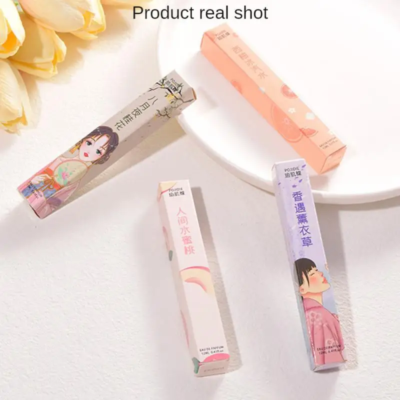 Perfume Roll-on de 12ml para mujer, fragancia ligera de larga duración, desodorante de melocotón fresco para colegiala