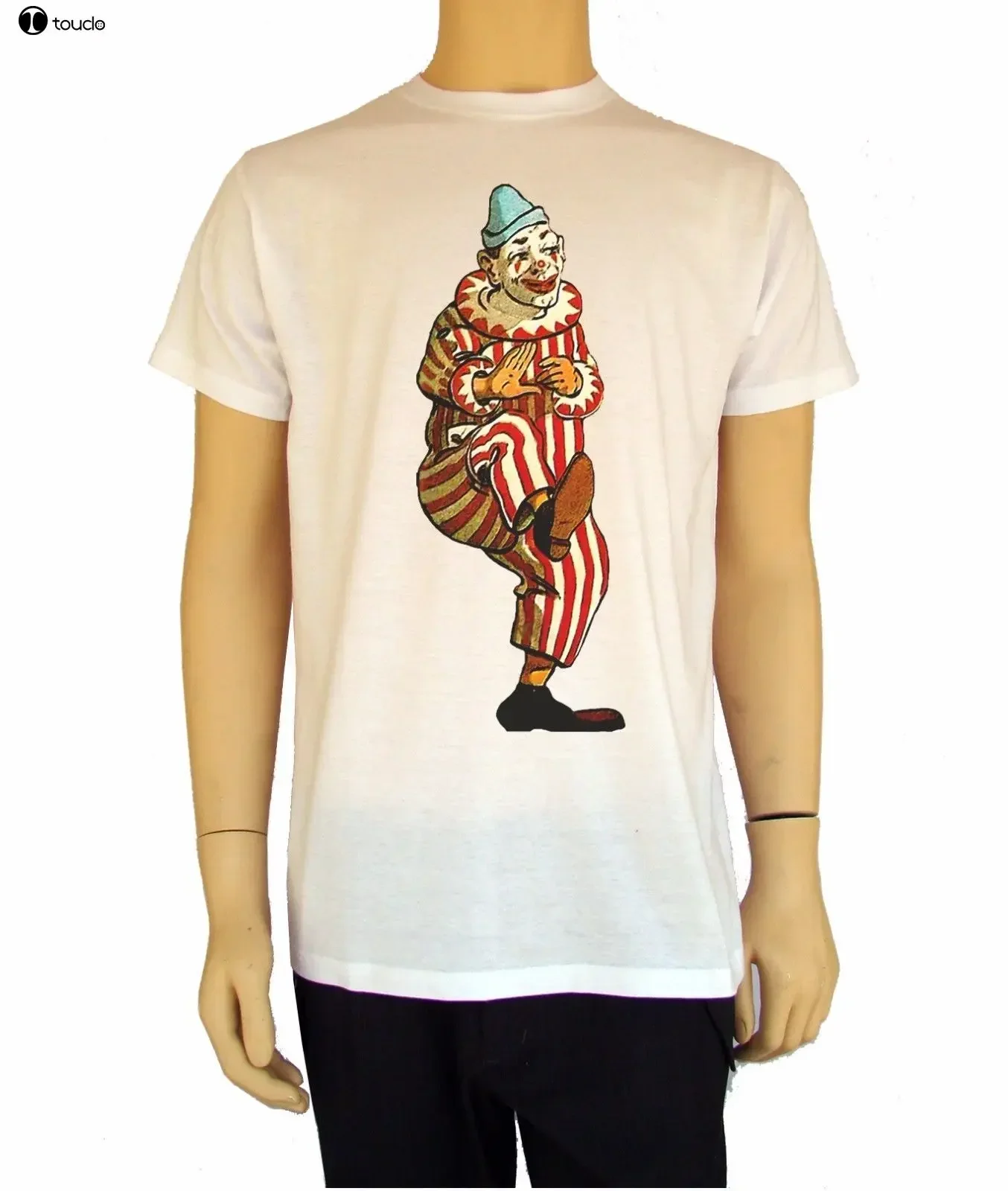 New Brand Hot Retro T Tee Shirt Vintage Tee Shirt Clown Scary Devils Transfer Print For Men S-2Xl  Tee Shirt