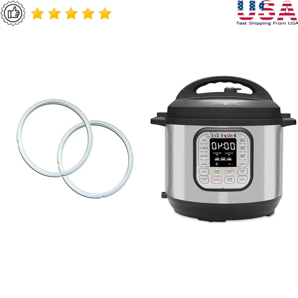 7-in-1 Electric Pressure Cooker 8 Quart with 2 Pack Sealing Rings Multi-Functional Slow Cook Rice Steam Saute Keep Warm