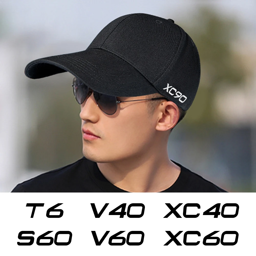 Unisex Curved Brim Baseball Cap Car Accessories For Volvo XC90 XC60 C30 T6 S60 C70 XC40 V40 XC70 V70 V60 V50 S80 S40 AWD V90 S90