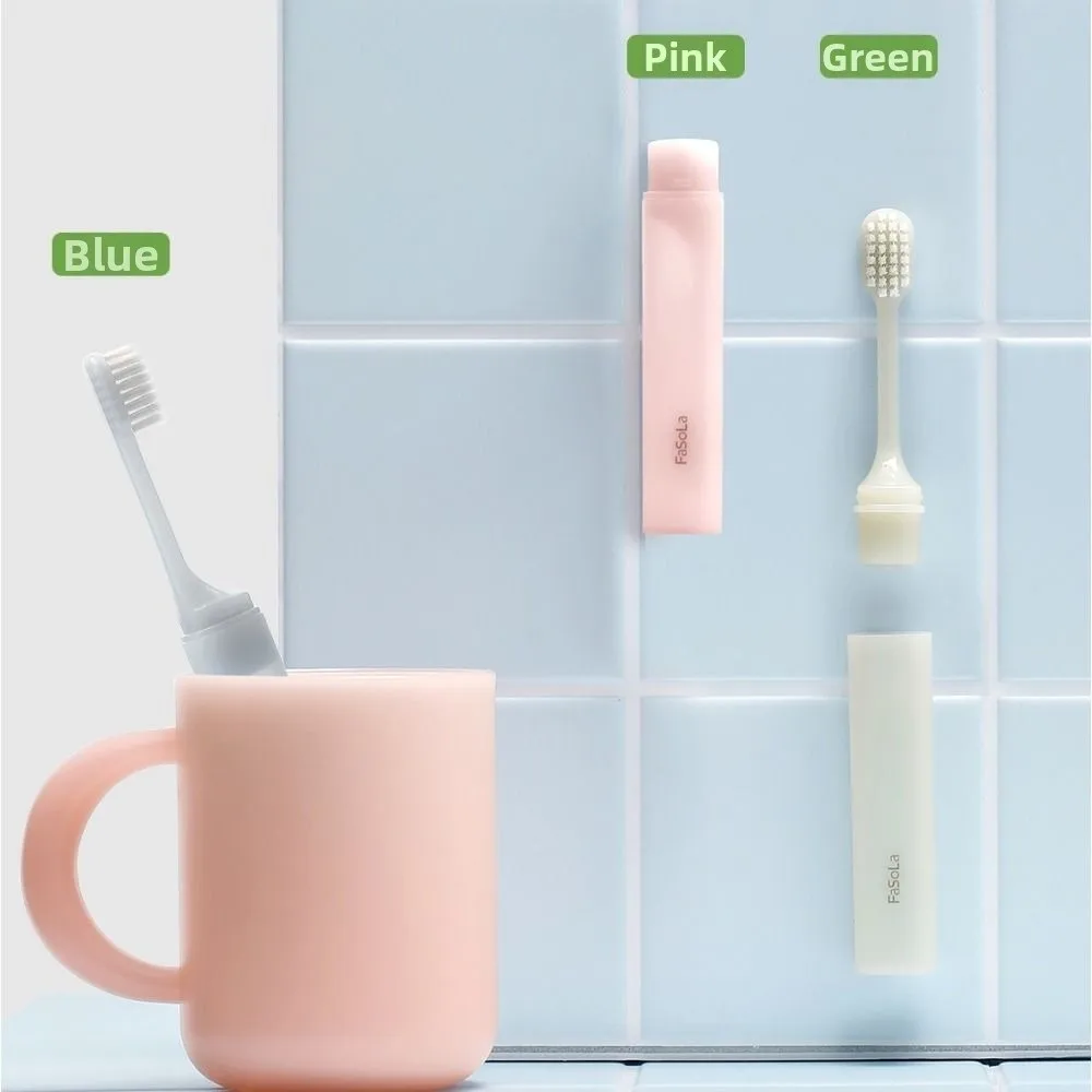 Portable Mini Travel Toothbrush Detachable Soft Bristle Small Dental Brush Lightweight Foldable Adult Toothbrush