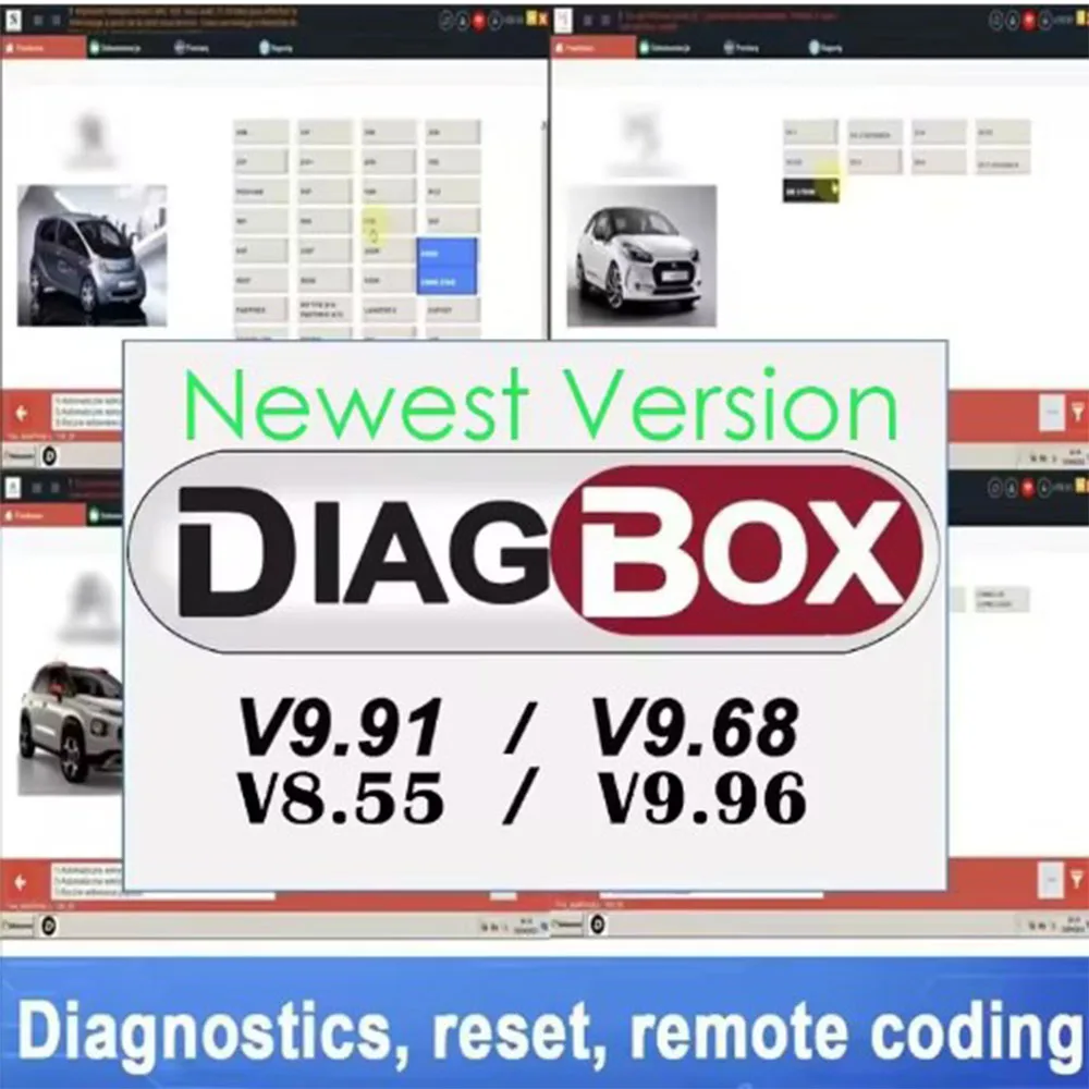 Diagbox V9.68 V9.91 V8.55 V9.96diagnosis V7.83 PP2000 V48/V25 Lexia-3 untuk Citroen/Peugeot alat diagnostik mobil Unduh perangkat lunak