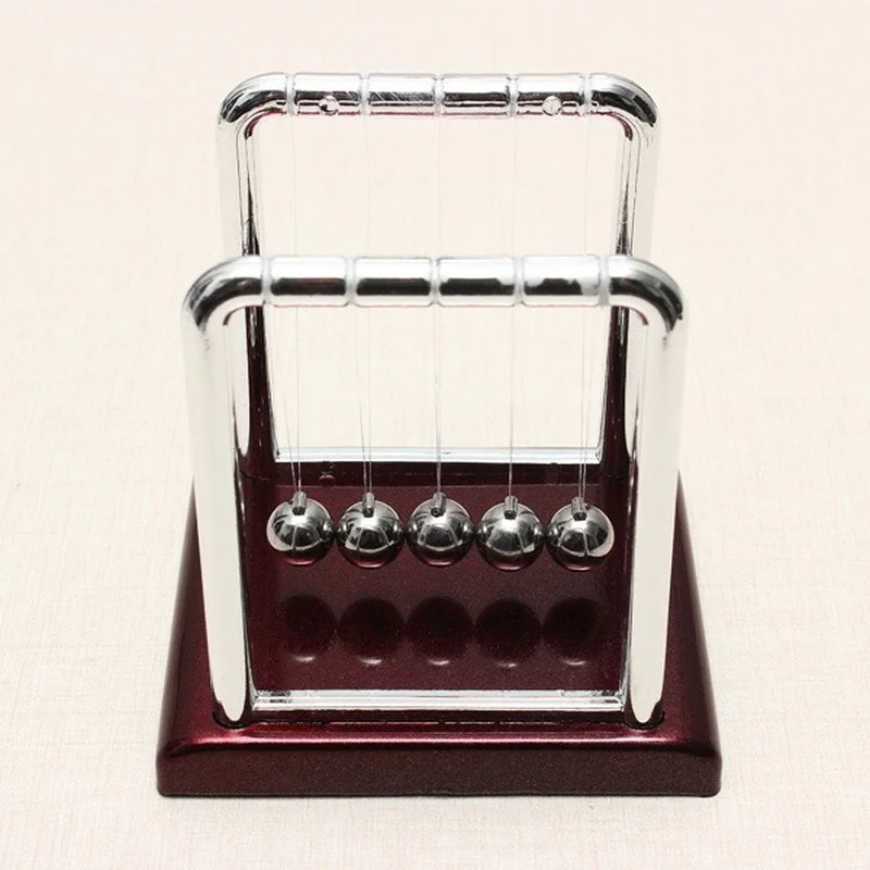 

Small Size Newton Cradle Steel Balance Ball Physics Pendulum Toys Office Desktop Decor Gifts