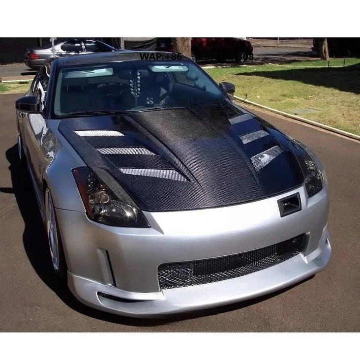 

Carbon Fiber 2002 to 2005 350Z Z33 AM Style Hood Bonnet Body Kit for 350Z Z33 Hood
