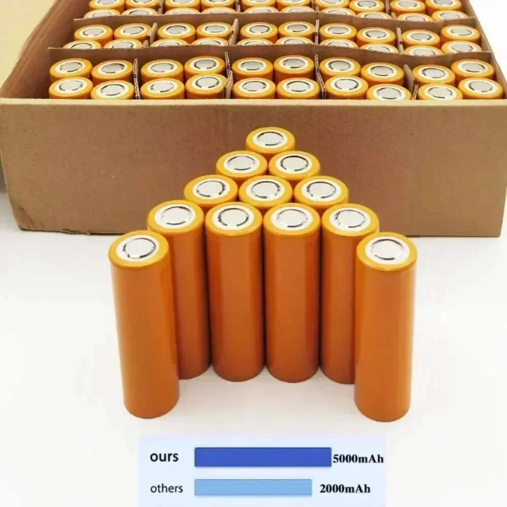 3.7V 5000mAh INR21700-50T Original Battery 21700 5.0Ah 30A High Discharge Super Large Capacity for Power Tools Flashlights Etc.