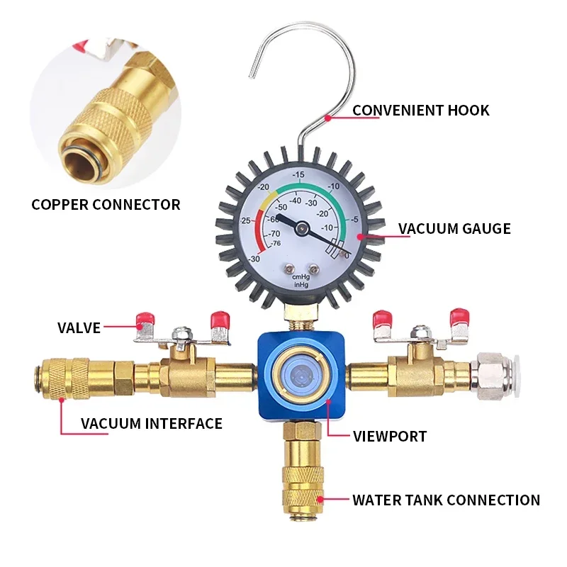 Ferramenta de teste de vazamento de pressão do tanque de água do carro anticongelante líquido refrigerante enchimento a vácuo ferramenta trocador de pressão