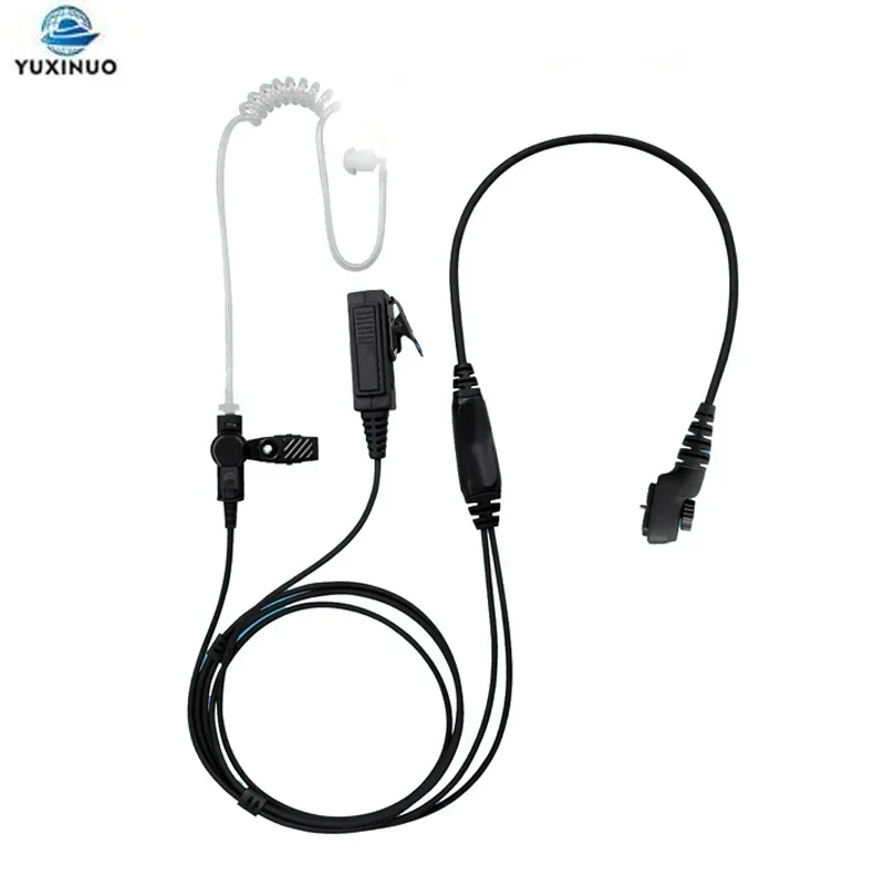 HYT Hytera PD780 Air Tube Headset PTT Mic Earpiece for PD700 PD700G PD702G PD705G PD752 PD782 PD785 PD785G PT580H Walkie Talkie