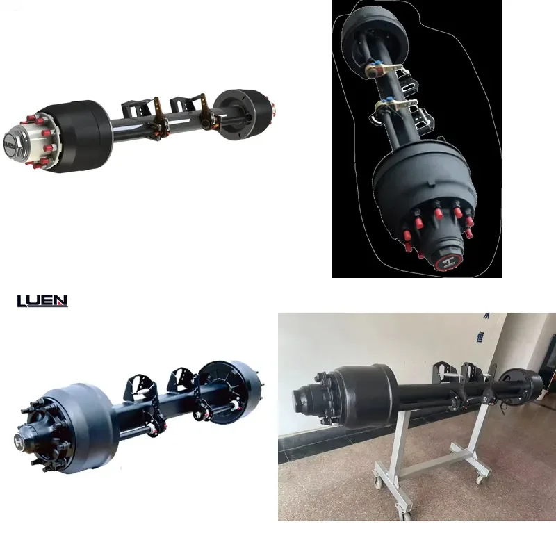 Factory Direct Custom Axles 4x4 Heavy Axle Shaft and 12T Trailer Axle Low Bed Semi Trailer